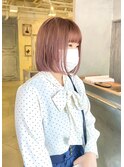 【loje】pink beige＊大人ガーリーボブ
