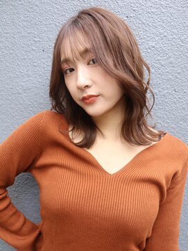 ブゾン(buZon) 【buZonブゾン】大人くびれミディアム×ベージュ系カラー