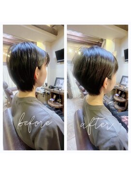 アックスピュア(axe pure) 黒髪マニッシュショート♪