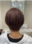 オレンジショートボブ