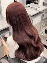 ペレ 栄店(PELE)&nbsp;デザインカラー/レイヤーカット/ウェットヘア/オリーブベージュ