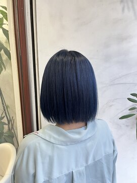 アン(Hair make un) 【ダブルカラー】ネイビーブルー♪