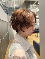 ジアン バイ ミルボン NU茶屋町+(GIEN by milbon)&nbsp;ゆるふわショートレイヤー/ミルクティーアッシュブラウン