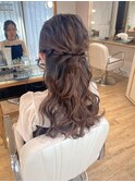 パーティーヘアセット:ゆるふわハーフアップアレンジ 　横浜★
