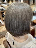 白髪ぼかしカラー白髪ぼかしハイライト大人ショート30、40、50代