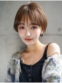 【GEEKS渋谷】耳かけショートボブ/シースルーバング/秋冬カラー