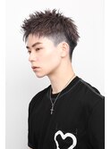 ソフトツイストアッシュブラウン刈り上げツーブロショート