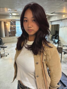 ナループロアボタン(Nalu pu loa BOTAN) 海外風レイヤーカット/かきあげ前髪/レッドブラウン