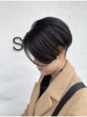 前下がりハンサムショート