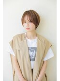 前髪あり丸みショート白髪ぼかしカラー　奈良王寺　20代30代40代