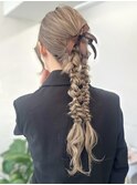 推し活ヘアメ/お呼ばれヘアセット/巻き下ろしツイン