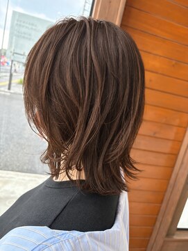 リドル ヘアー 駒生店(Riddle HAIR) 重く見せない外ハネミディアムレイヤー