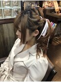 おリボンツイン【ヘアセット】