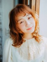 フューズ 祖師ヶ谷大蔵店(Fuse) 眉上バングにコテ巻きひし形軽ミディ★