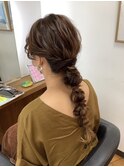 編みおろし玉ねぎヘア