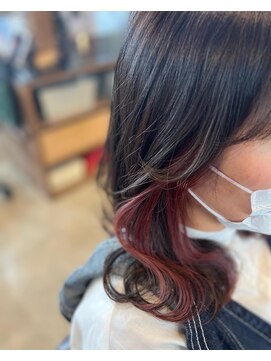 リドルヘアー 黒磯店(Riddle HAIR) インナーカラー ピンク