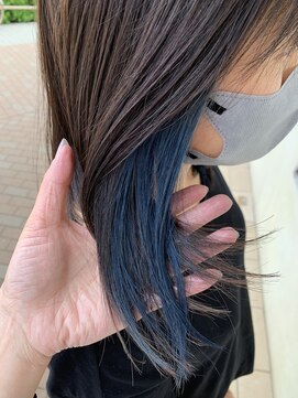 エイミーバイアフロート(amie by afloat) 夏に涼しげ☆インナーカラー ブルー