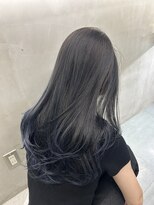 リリー(Lilley)&nbsp;【lilley 稲永麻衣】レイヤーカット+ブルー+天神韓国ヘア