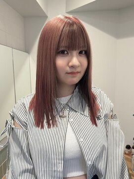 ラフ 立川(Laff) 立川 ピンクベージュ/デザインカラー/ハイトーンロング