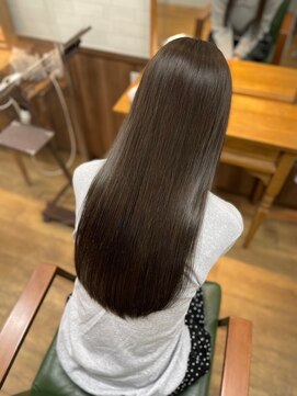 アンダーバーホワイトモデ 河内長野(_WHITE mode) 20代30代40代艶感ストレートアッシュグレージュ透明感ロング