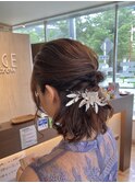 お呼ばれヘアセット×ナチュラルなハーフアップ