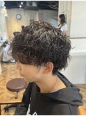ニュアンスツイストスパイラルパーママッシュツーブロック波巻き