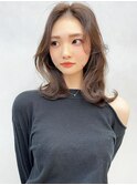 *くびれレイヤー*透明感*ベージュブラウン*