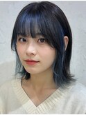 ”インナーカラーブルー