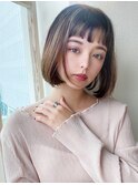 【NEW OPEN】小顔前髪あり後れ毛サイドバングメルティカラー