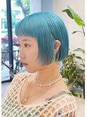 ターコイズブルーダブルカラーブルーブラックケアブリーチ