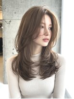 エレノア トーキョー 恵比寿(ELEANOAH TOKYO)&nbsp;前髪長めレイヤーカットデザインカラー、フェイスフレーミング