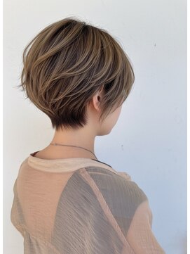 ヘアーメイクパウダー 天王寺寺田町店(Hair make powder) ナチュラルボブ前髪ありイメチェン20代30代40代50代ショートボブ