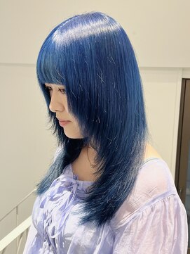 ラック 表参道(LUCK) ネイビーブルー/ブリーチ/ケアブリーチ/表参道