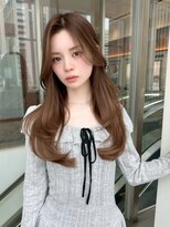 バイオレット 横浜店(Violet)&nbsp;レイヤーカット顔周りカットヘーゼルグレージュ小顔ヘア RI-1