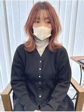 リンクス 東戸塚店(LINKS) くびれミディレイヤー×コーラルオレンジ