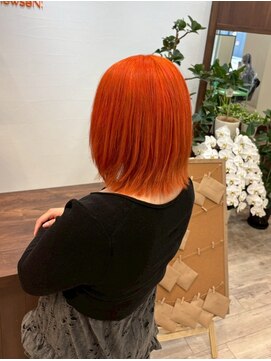 ニュースエン(newseN:) ビビットオレンジ/ダブルカラー/ケアブリーチ/新潟/万代