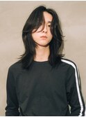 84. メンズ/ニュアンスウルフ/ダウンバング/パーマ/韓国