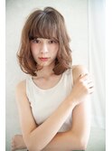 Siena ウェッティパーマ×アプリコットベージュ