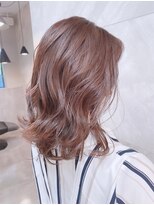 ドゥマン(Demain) ピンクベージュAラインボブかきあげヘアワンホン韓国オルチャン