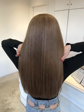 ラシェンテ リセ 西宮北口(La Sente Lycee) 大人可愛いシルキーベージュヌーディーカラー20代30代ロング