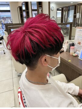 プログレス 国分寺店(PROGRESS) <大澤>ツートーンレッド×ショートマッシュ　国分寺メンズカット