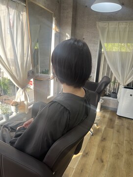 エルド(eld) 重めショートボブ×ラベンダーカラー　大人かわいい