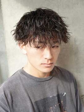 アルファ 新宿(alpha) サーフカール/ 刈り上げセンターパート/ブルーブラック[新宿駅]