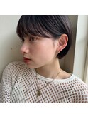 透明感暗髪×束感ショート×シースルーバング×フレンチガーリ－