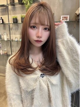 レーヴバイロンド 仙台(Reve by Lond) 黒髪 グレーベージュ レイヤーロング 前髪パーマ 前髪 仙台 韓国