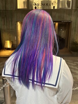 カー(KAH) カラフル　デザインカラー　ブリーチ　派手髪　高円寺