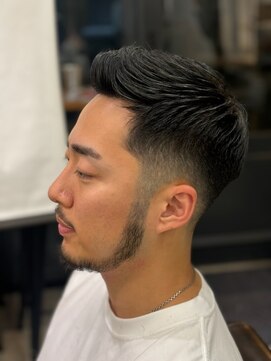 クフィア メンズヘアー カンポ 難波店(CUFFIA MEN'S HAIR CAMPO) スペインカールブルーブラックフェザーパーマツーブロック