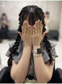 編み下ろしツイン#心斎橋ヘアセット