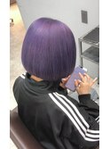 ミニウルフチェリーブラウンホワイトグレージュフェザーパーマ