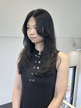 ラック 表参道(LUCK) レイヤーカット/顔まわりカット/アッシュブラック/表参道/原宿